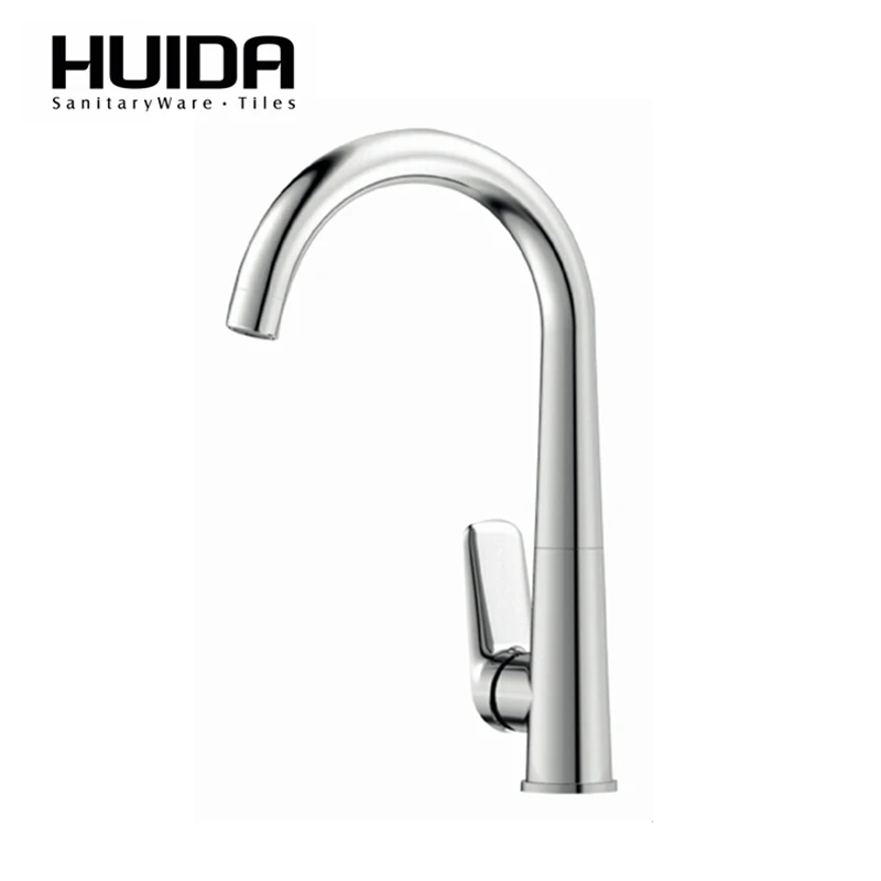 

HUIDA bathroom kitchen faucet contemporary single hole single handle deckmounted polised chromed ceramic cartridgeHDA3268XH