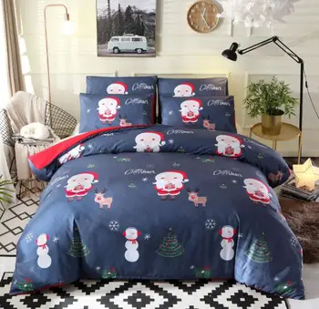 

Christmas 3D Printed Polyester Duvet Set Duvet Cover Quilt Cover Pillow cases Without Sheet Without Filler Bed Textile