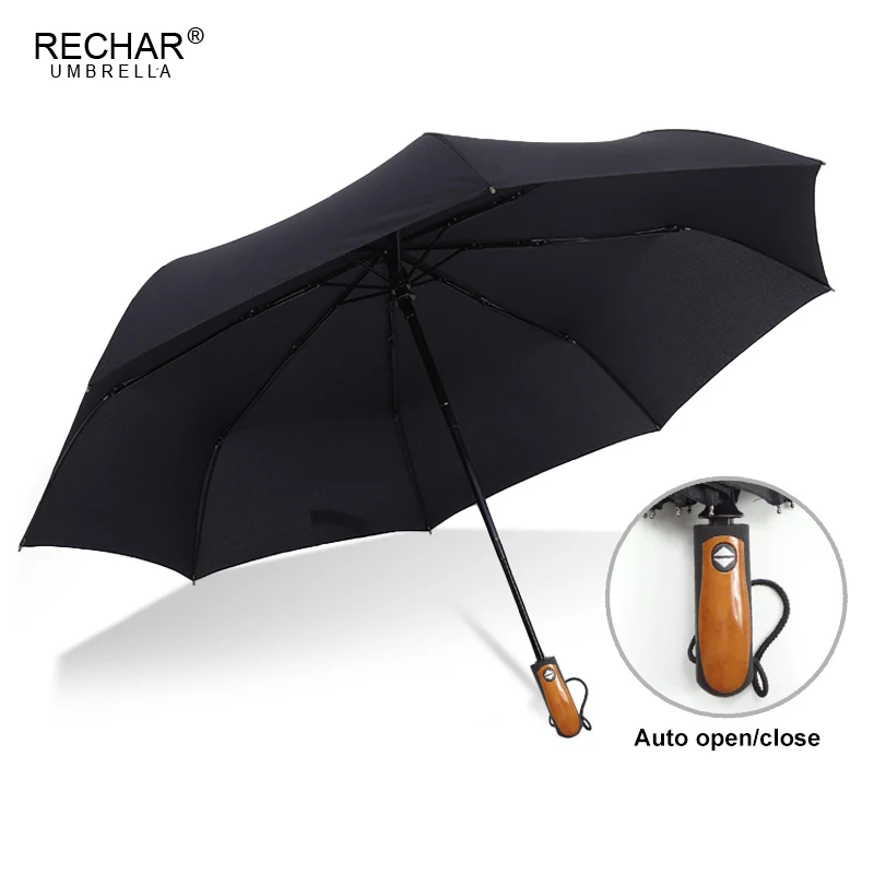 Classic English style Umbrella Men Automatic 8Ribs Strong WindResistant