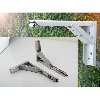 

F-Type Triangle Folding Angle Bracket Adjustable Wall Mounted Durable Bearing Shelf Bracket Furniture Hardware Foldable brackets