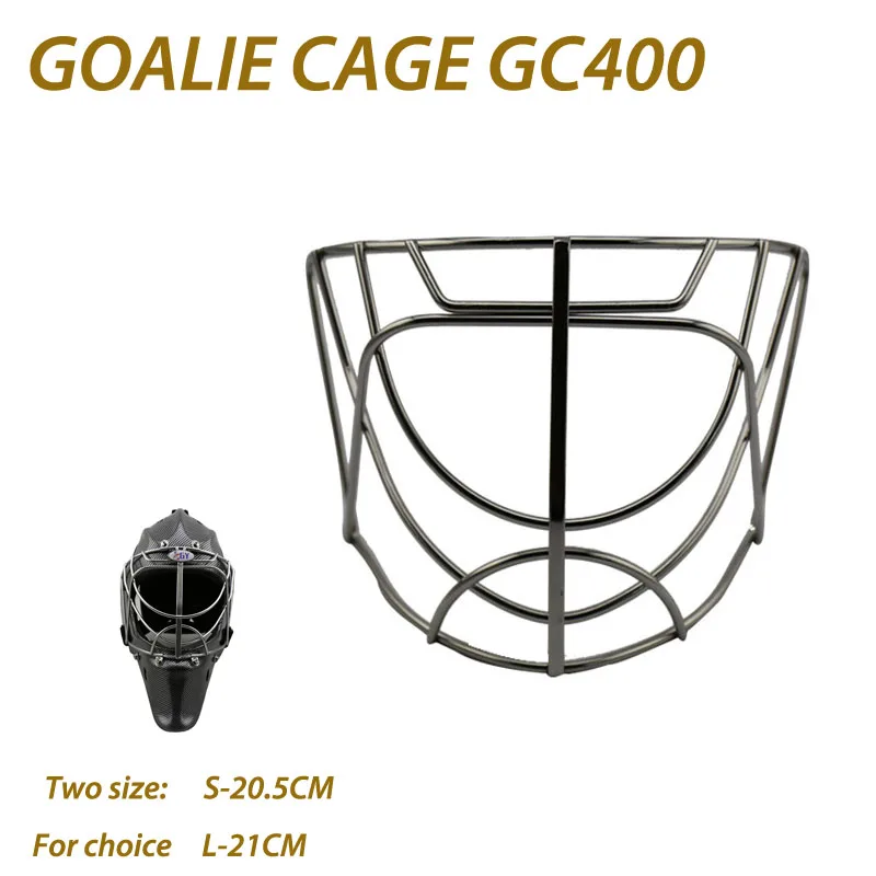 

GY GC400 CE Approval Face Protective Equipment 304 Stainless Steel Cat-Eye Ice Hockey Goalie Mask Hockey Goalie Helmet Cage