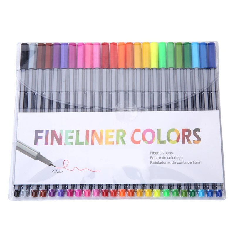 Professional Finliner 0.4 Mm 24 Fineliner Pens Color Fineliners Set