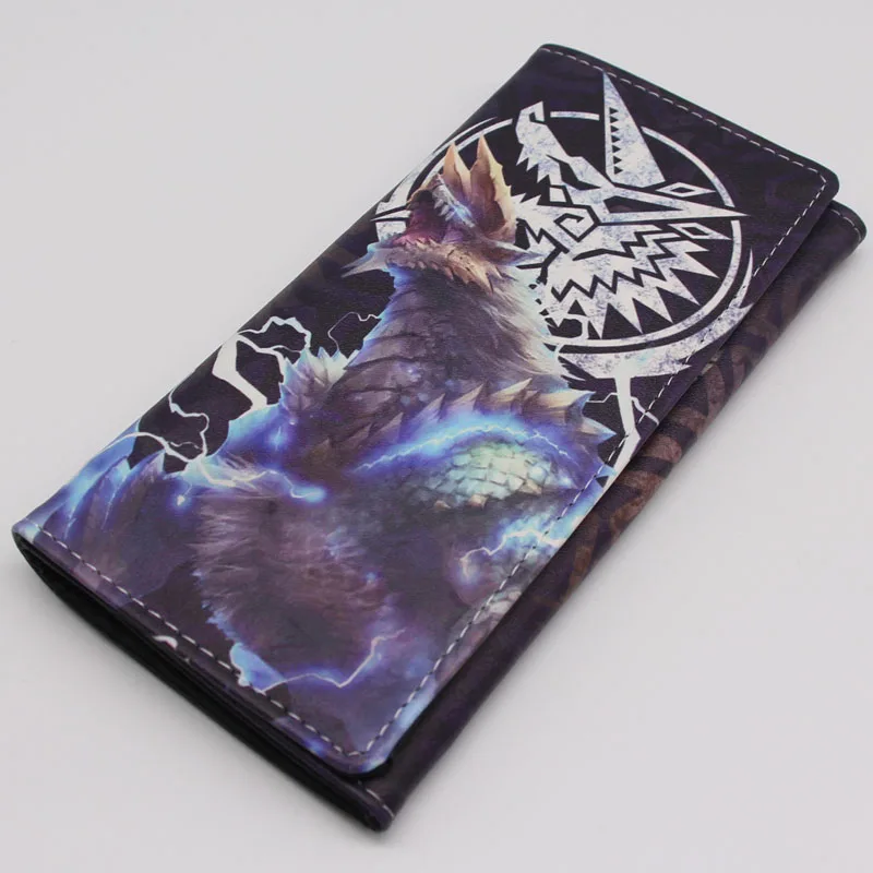 

New Game Monster Hunter Long Wallet Coin Purse Cosplay Cartoon Gamer Must-have Photo Holder Anime Billfold Gifts