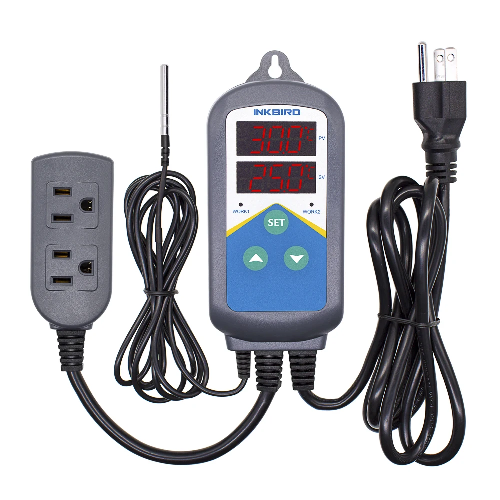 

Inkbird ITC-306T Digital Thermometer For Oven Home Appliances Hatching Seed Germination Reptiles Thermometer and Timer Tools