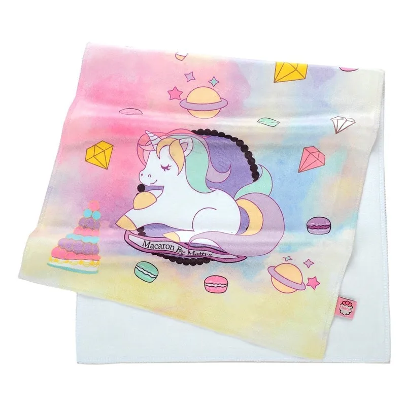 Cartoon Unicorn Microfiber Bath Towel 140x70cm Rectangle Printed Beach Towel Pink and Blue Girls Kids Yoga Mat Picnic Blanket