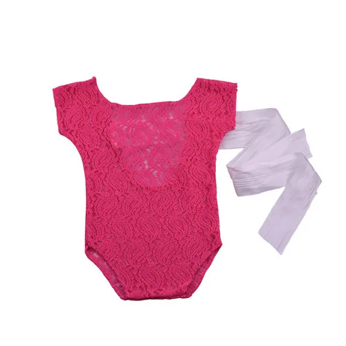 Rose Red Puseky для новорожденных реквизит для фотосъемки новейший продукт для студийной фотосъемки кружевные аксессуары комбинезон с завязками на спине наряд для девочек подарок для малышей - Цвет: Rose Red