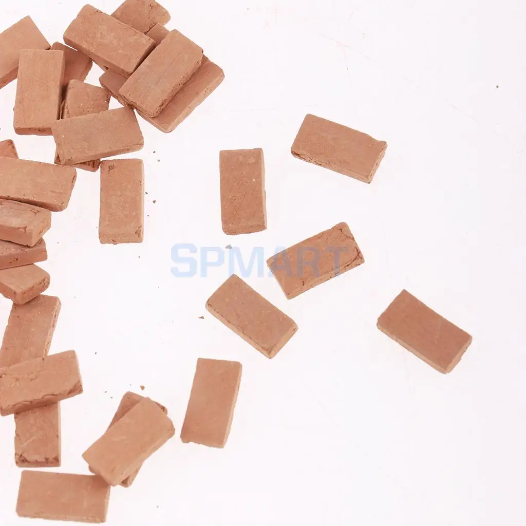 1/35 Simulation Porcelain Red Brick Model Toy 1.1x0.6cm for Sand Table Scene Scenery Building DIY Accessories