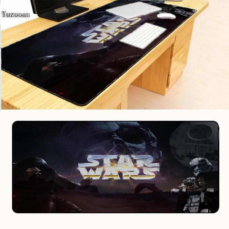  Yuzuoan Star Wars Logo Gaming Game keyboard Mouse Mats Large Lock Edge Pad For CSGO DOTA 2 Boys Gif