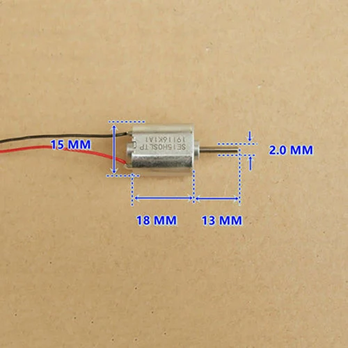 2PCS DC 12V 6500RPM Large Torque 6-Pole Rotor Minebea Mini 15MM Square DC Motor