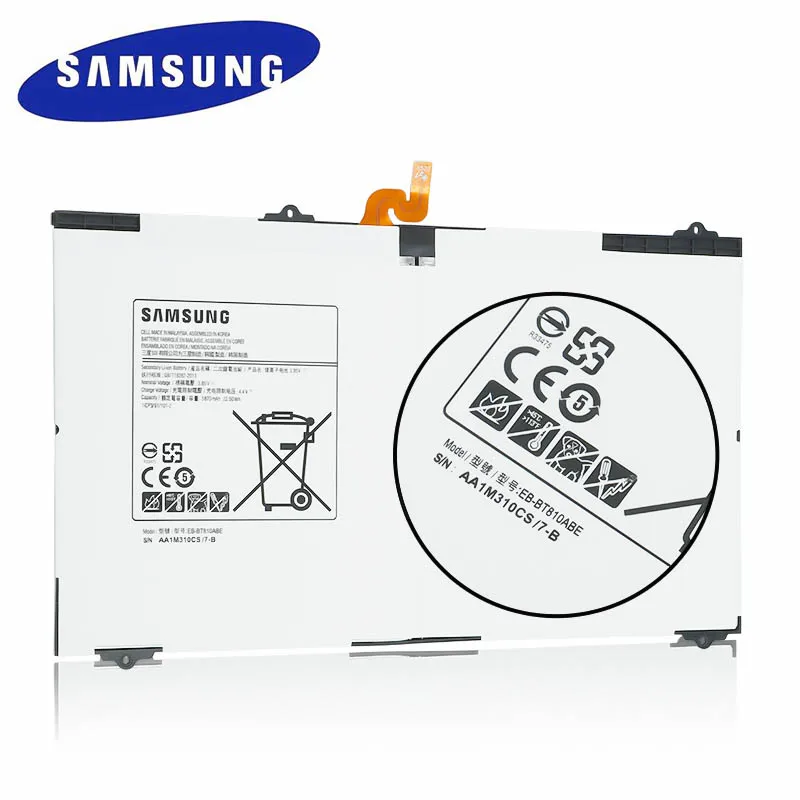 Для Galaxy Tab S2 9,7 T815C S2 T813 T815 T819C SM-T815 SM-T810 SM-T817A оригинальная замена samsung Батарея EB-BT810ABE 5870mA