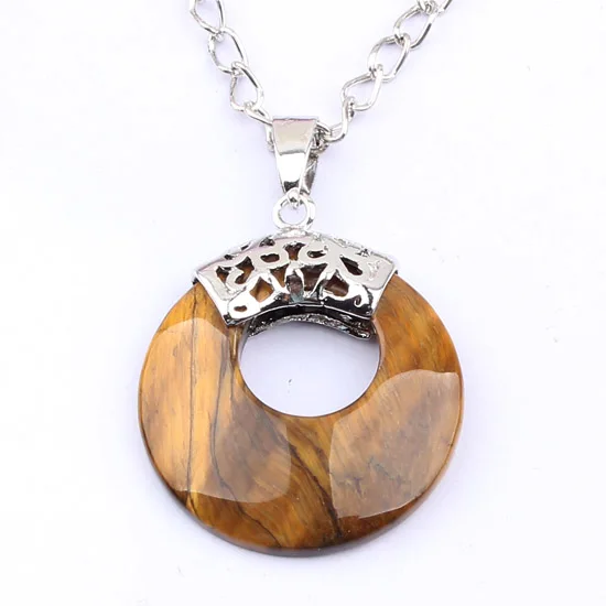 100-уникальный 1 шт натуральный камень тигровый глаз круглый полый кулон винтажная бижутерия для ожерелья
