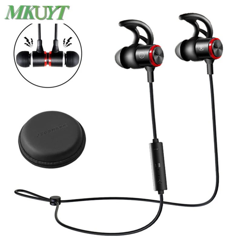 

MKUYT Magnetic Wireless Earbuds Bluetooth V4.2 Sport Headset In-Ear Sweatproof Earphones Stereo Headphone 6 Hours Play Time
