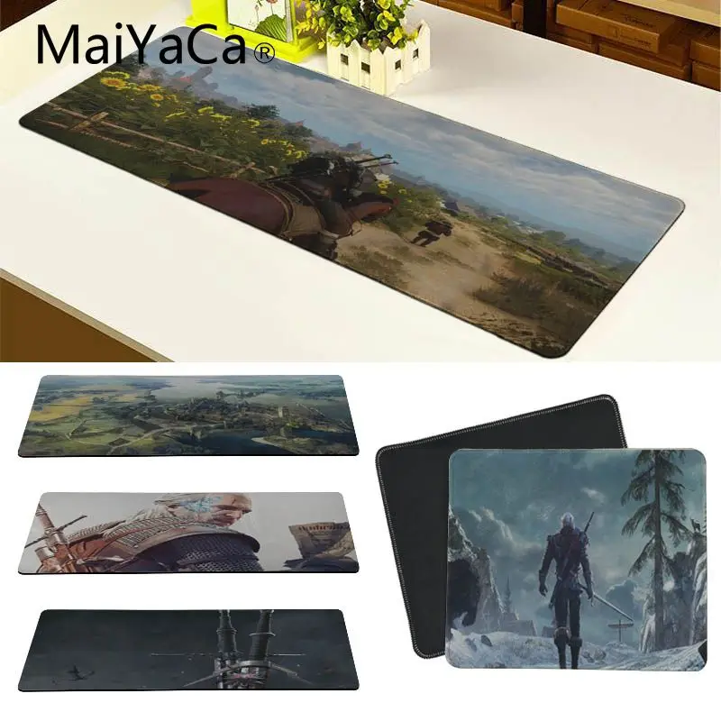 

MaiYaCa Non Slip PC The Witcher 3 Wild Hunt mouse pad gamer play mats Locking Edge Mousepad Mat Keyboard Mat Table Pad