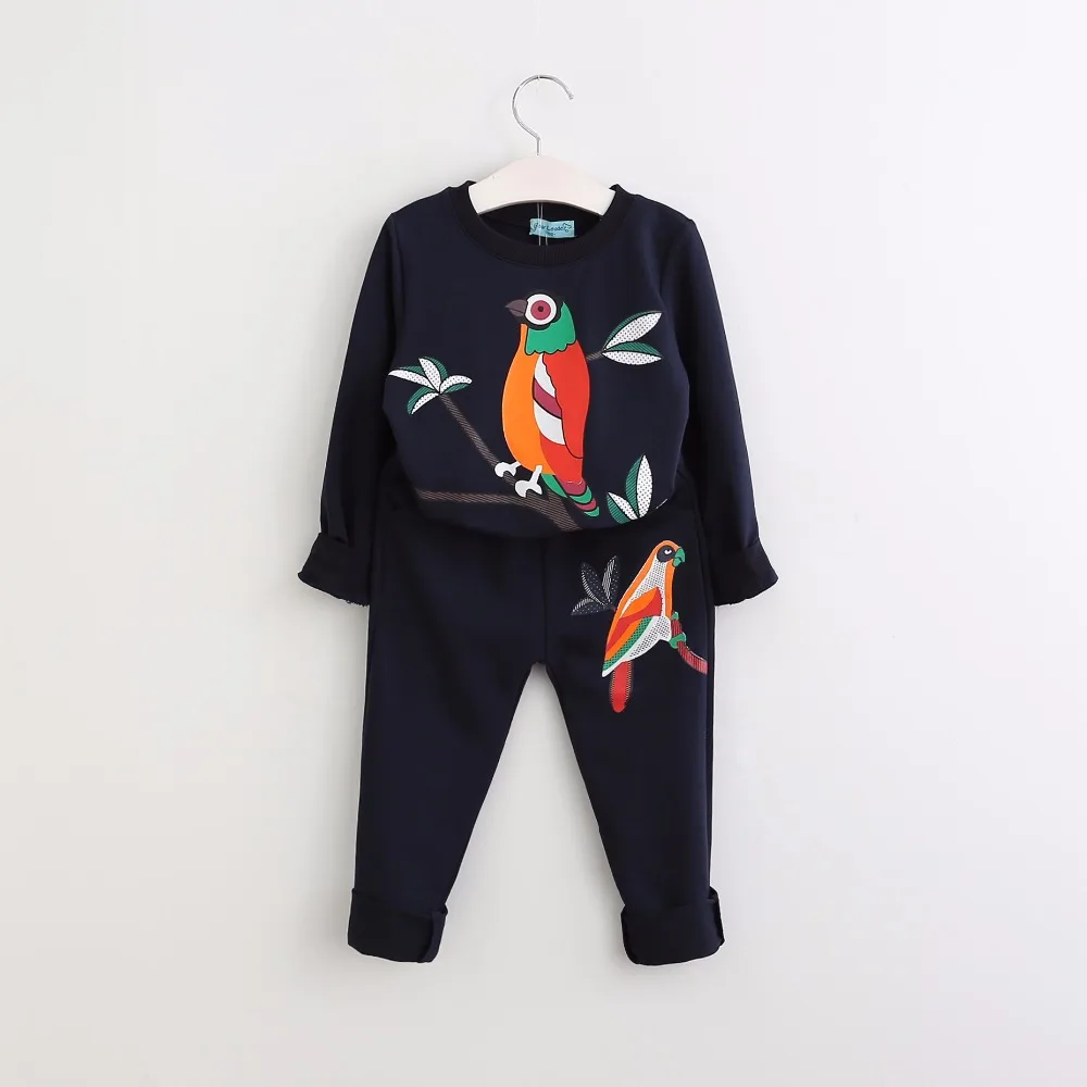 

Clothes Sets for Girls Fashion Print Hoodie Autumn Full Sleeve Clothes For Kids Girls Clothes Sets 2017 New Style Princess