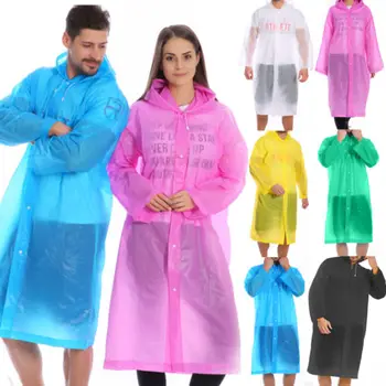 

Fashion EVA Women Raincoat Thickened Waterproof Rain Coat Women Clear Transparent Camping Waterproof Rainwear Suit