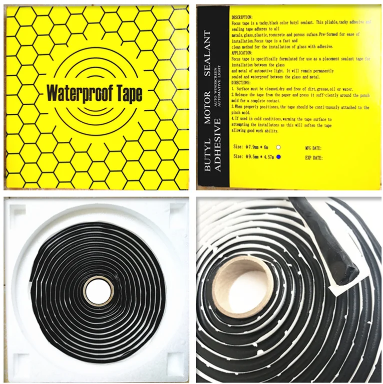 Black BUTYL RUBBER GLUE HEADLIGHT SEALANT RETROFIT Reseal HID Headlamps