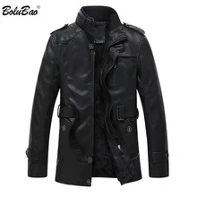 Мужская кожаная куртка BOLUBAO, зимняя одежда для мотоциклистов, модное мужское пальто из искусственной кожи, мужская повседневная кожаная куртка