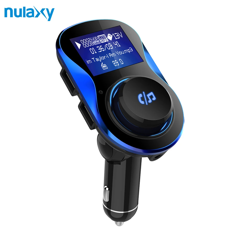 Nulaxy Wireless Bluetooth FM Transmitter with Dual USB Output 5V/1A 2
