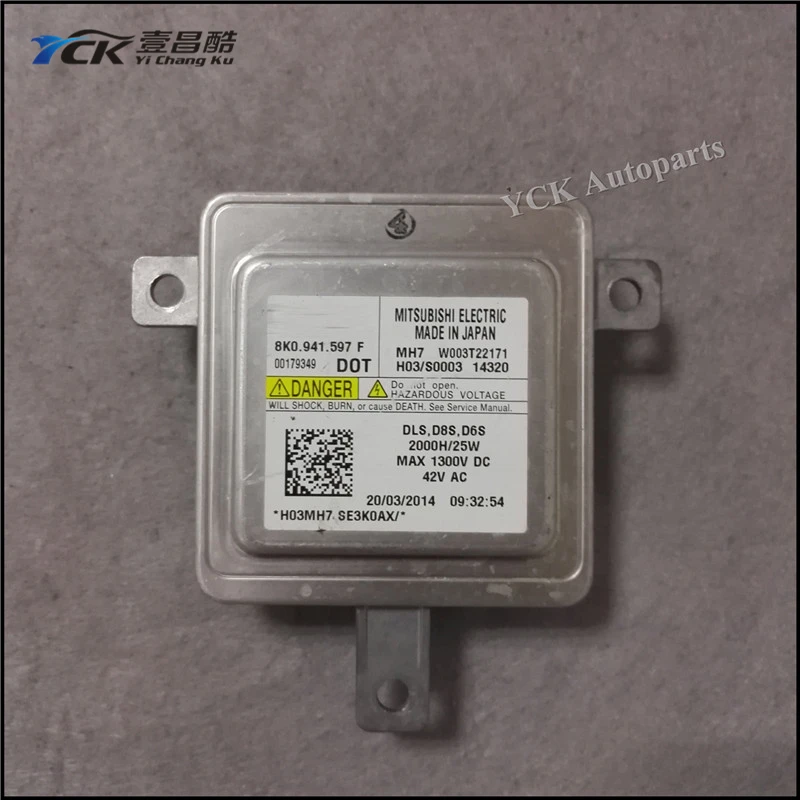 YCK оригинальный 8K0941597F D8S D6S DLS HID блок управления ксеноновой балластной фарой W003T22171