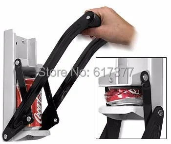 

Heavy gauge steel construction with cushion grip handle Wall Mounted Can Crusher 16oz with Bottle Opener on the Base Heavy Duty