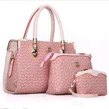 3 Bag/Set Nueva Madre Del Bolso Diseñador de la Marca Mujeres Bolsa de Carta de Rayas de Moda Femal Bolsos de Hombro Bolsas de Regalo Para La Madre