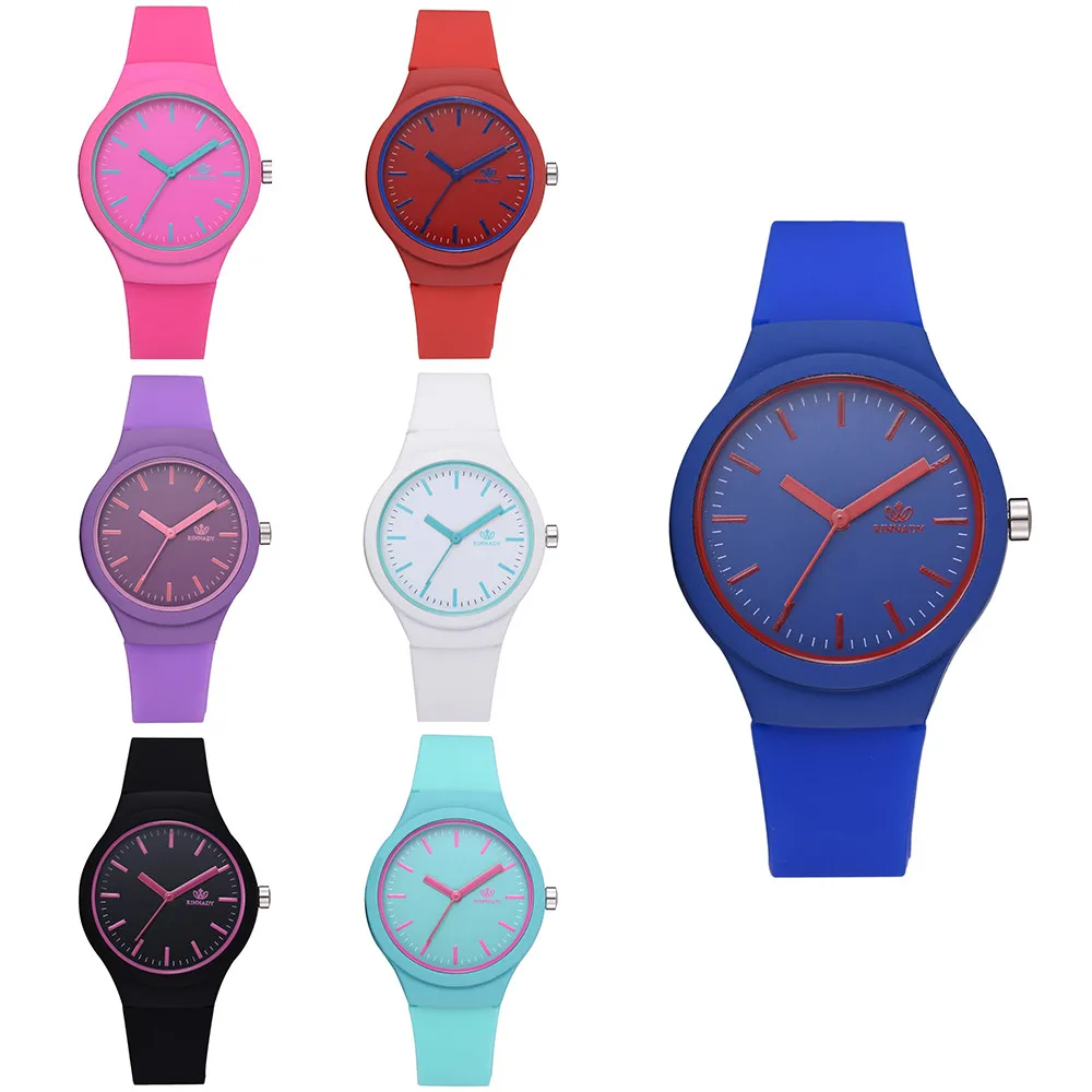 

Fashion Women Dress Watches Ladies Solid Pattern Wristwatch Clock Silicon Strap Fashion Women Watches Casual popular women h6