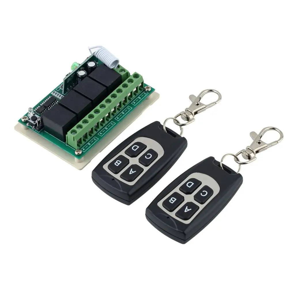 Wholesale 1pcs Wireless 12V 4CH 200M Remote Control Relay Switch