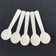 5000 шт./лот одноразовые деревянной ложкой мини ложка для мороженого древесины Западной десерт Совок Свадебная вечеринка посуда 10 см x 2,8 см LX0647