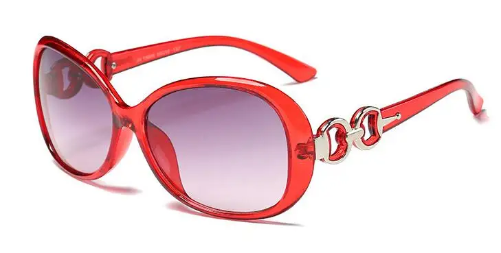 Красивые винтажные круглые женские солнцезащитные очки, женские брендовые дизайнерские ретро солнцезащитные очки, женские черные солнцезащитные очки - Цвет линз: Красный