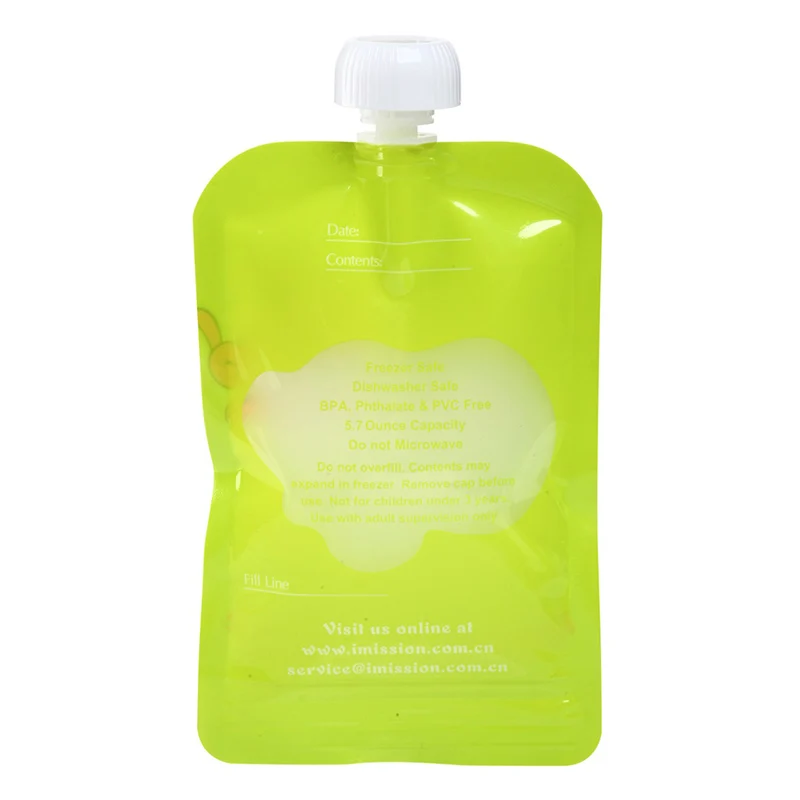 4 шт. и 8 шт./лот Многоразовые детские пакеты для еды BPA Free легко чистящие сумки
