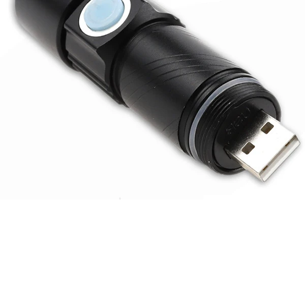 Горячая Ультра мощный светодиодный фонарь Перезаряжаемый USB с лучевой фокусировкой и зумом