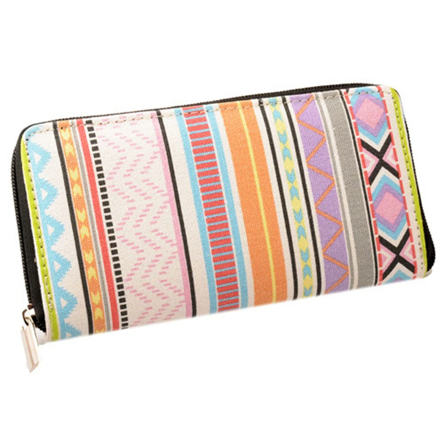 

2018 NEW Women Lady Tribal Printed Wallet Long Card Holder Clutch Purse gift Wallet Women leather Wallets #30