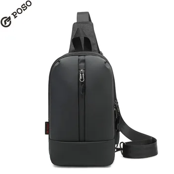 

POSO for 9.7 inch tablet Shoulder Bags Korean fashion sports chest bag Chest bag External USB interface Crossbody bag