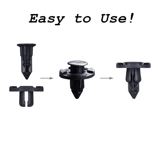 50Pcs/Set 8mm Rivet Retainer Plastic Car Fastener Clip Auto Bumper Fender Push type fixing Clips for Nissan Livina TIIDA Sylphy 5