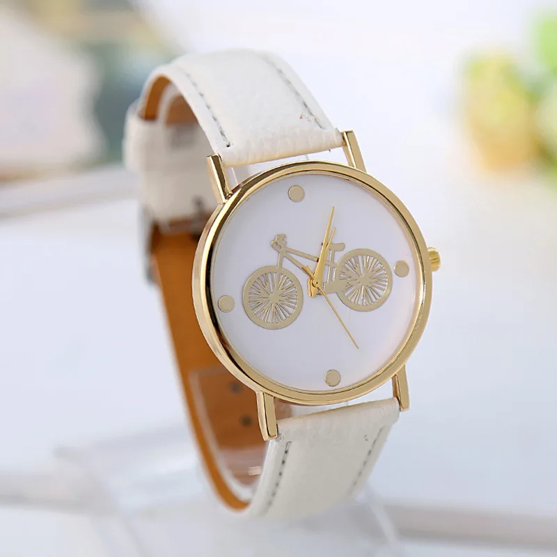

Fashion Vintage Girls Kids Bike Watches Women Wristwatch Leather Strap Bicycle Pattern Quartz Cartoon Ladies Watch