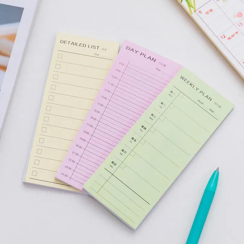 1 Pcs Bag Meja Baru Mingguan Daily Planner Kartun Lengket Catatan Stiker Post Kertas Korea Alat Tulis Untuk Daftar Alat Kantor Memo Bantalan Aliexpress