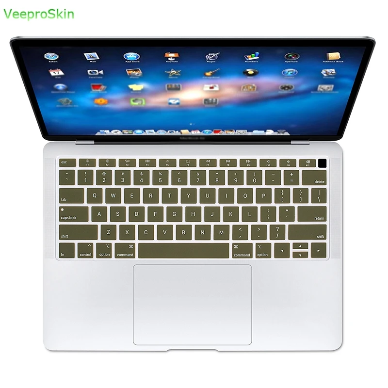 Чехол для клавиатуры Macbook Air 13 выпуска A1932 защитный крем для клавиатуры Силиконовое английское покрытие для клавиатуры - Цвет: Army Green