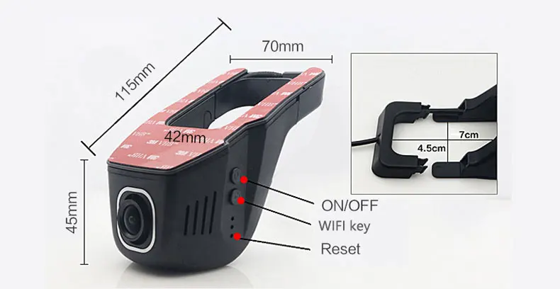 Novatek 96655, Автомобильный видеорегистратор, wifi, 1080 P, двойной объектив, автомобильная мини-камера, зеркало заднего вида, ночное видение, регистратор, видеорегистратор, видеокамера