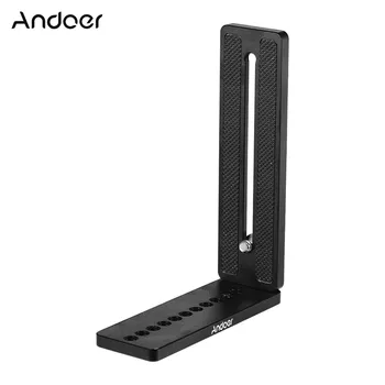 

Andoer Tripods Accessories L-Shape Plate Bracket Stabilizer Ballhead Camera Holder 1/4" Screw Mount Vertical Video Recording