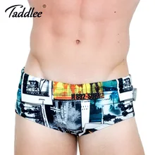 Бренд Taddlee, Сексуальная мужская одежда для плавания, купальные костюмы, плавки боксеры, трусы с 3d принтом, мужские пляжные шорты для серфинга, шорты для геев