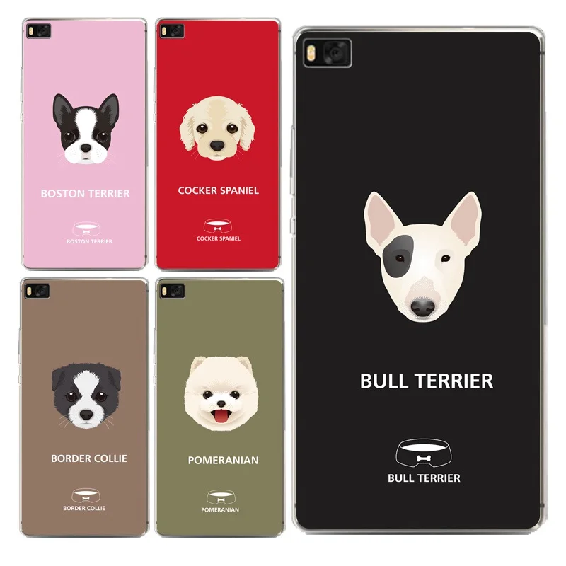 Cartoon Soft Clear TPU Phone Case For huawei P10plus P8 P9lite honor 3c 4c 6a 7 8 9 5c Coque Dog Cut Printed Cover Free Shipping | Мобильные