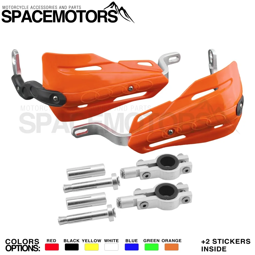 

Universal hanguards metal insert for motard supermoto motocross EX EXC SX SXF YZF XR XLR TTR DRZ DR WR CR CRM 230 250 400 450 cc