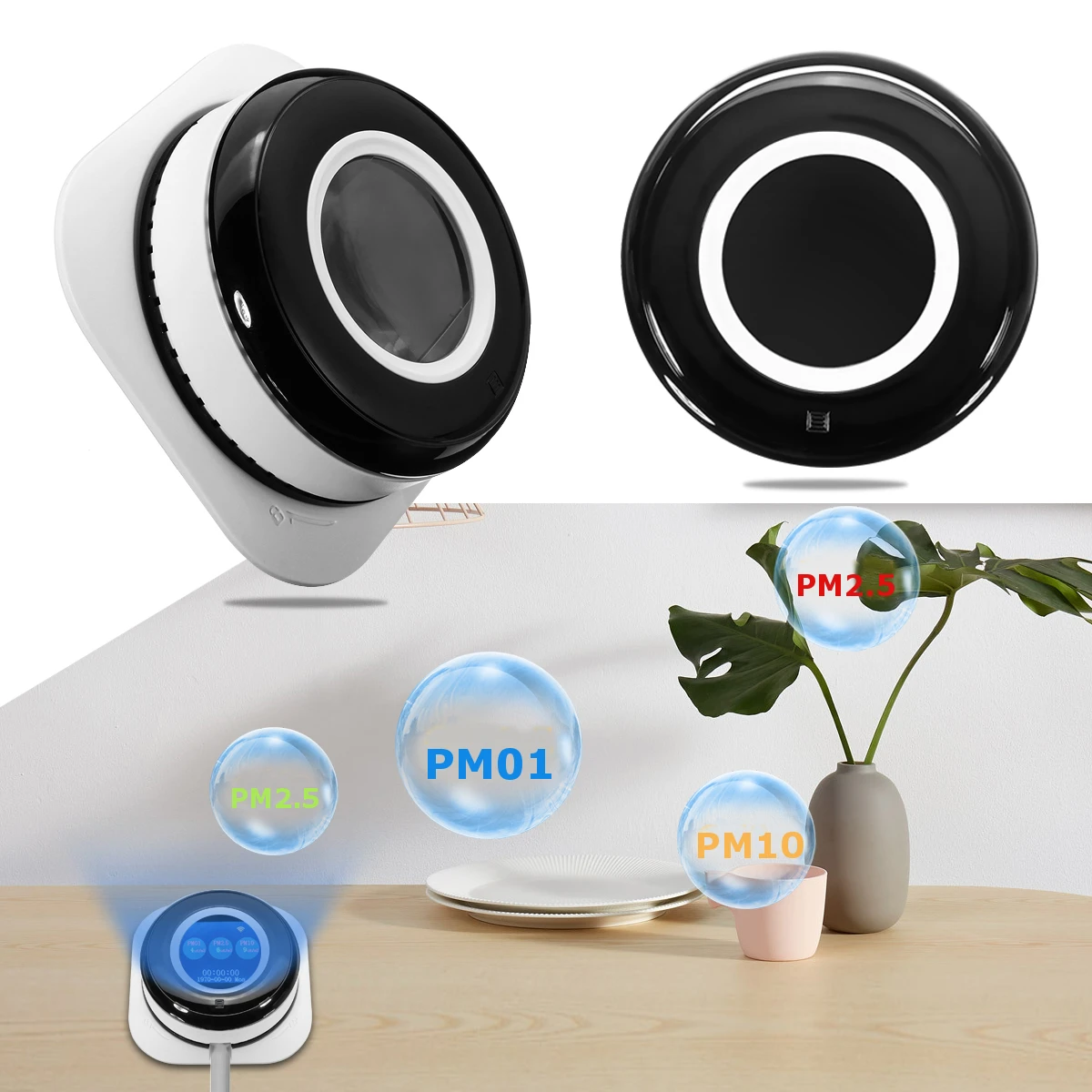

5V/1A WIFI PM2.5 Detector Module LCD Display Monitor Air Quality Dust Sensor Home Car Lightweight Support Android4.0 IOS7.0