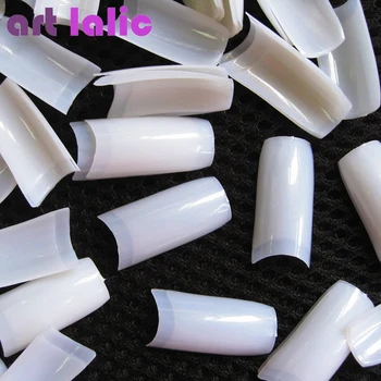 

500pcs Pearly White French Acrylic Artificial Half False Nail Art Tips Manicure Tools