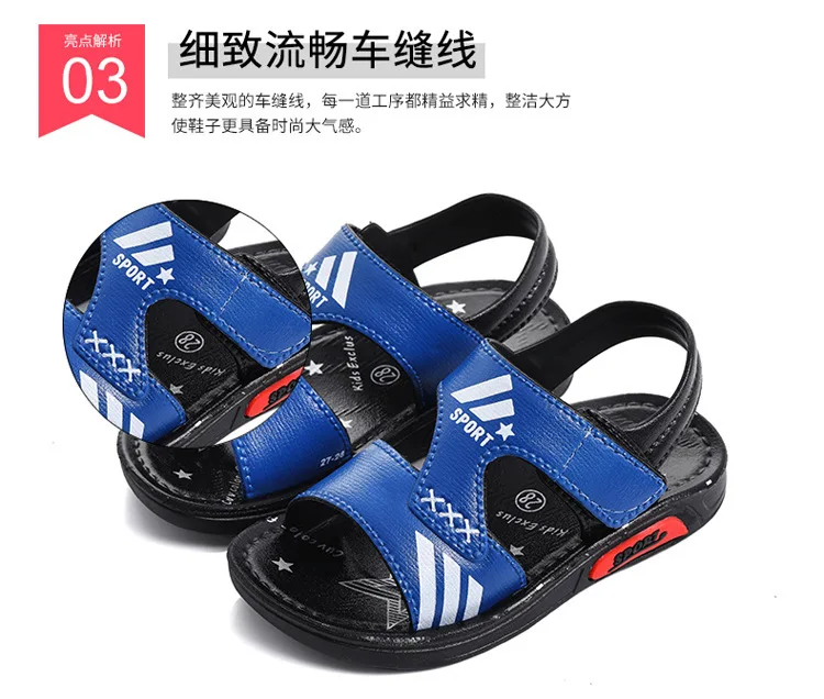 New Big Boys Flat Beach Sandals Kids Summer Shoes fashion Children shoes Non- Slip Shoes Boys Student Sport Shoes