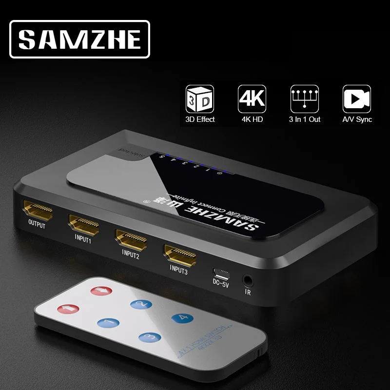 Samzhe 4 كيلو hdmi الخائن 3/4/5 منافذ hdmi الجلاد 1080 وعاء hdmi محول كبل ل xbox 360 ps3 ps4 الروبوت أجهزة hdtv