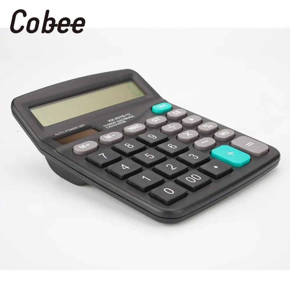 Cobee سهلة القراءة شاشة ديجيتال سطح المكتب آلة حاسبة إلكترونية مكتب ازدواجية السلطة إمدادات المدرسة الشمسية و بطارية