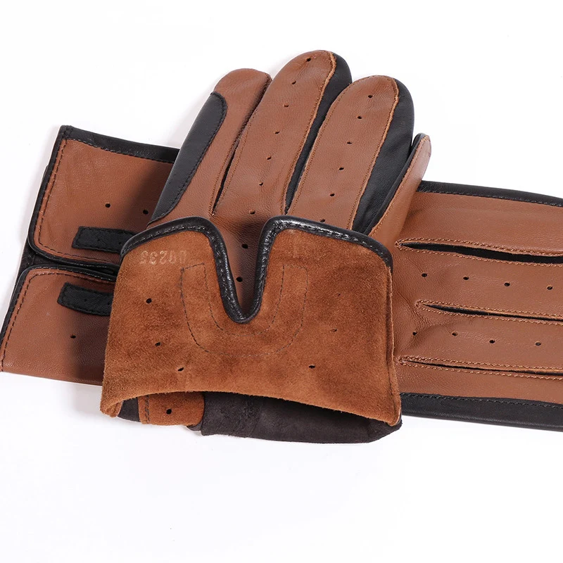 Hot Men Genuine Leather Gloves Male Fashion Trend Breathable Spring Autumn Sheepskin Gloves Unlined 2019 NEW 0712 Hot Men Genuine Leather Gloves Male Fashion Trend Breathable Spring Autumn Sheepskin Gloves Unlined 2019 NEW 0712