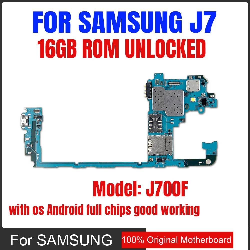 

EU version Original unlocked for Samsung Galaxy J7 J700F Motherboard Android System,for Galaxy J7 J700F Logic boards with Chips