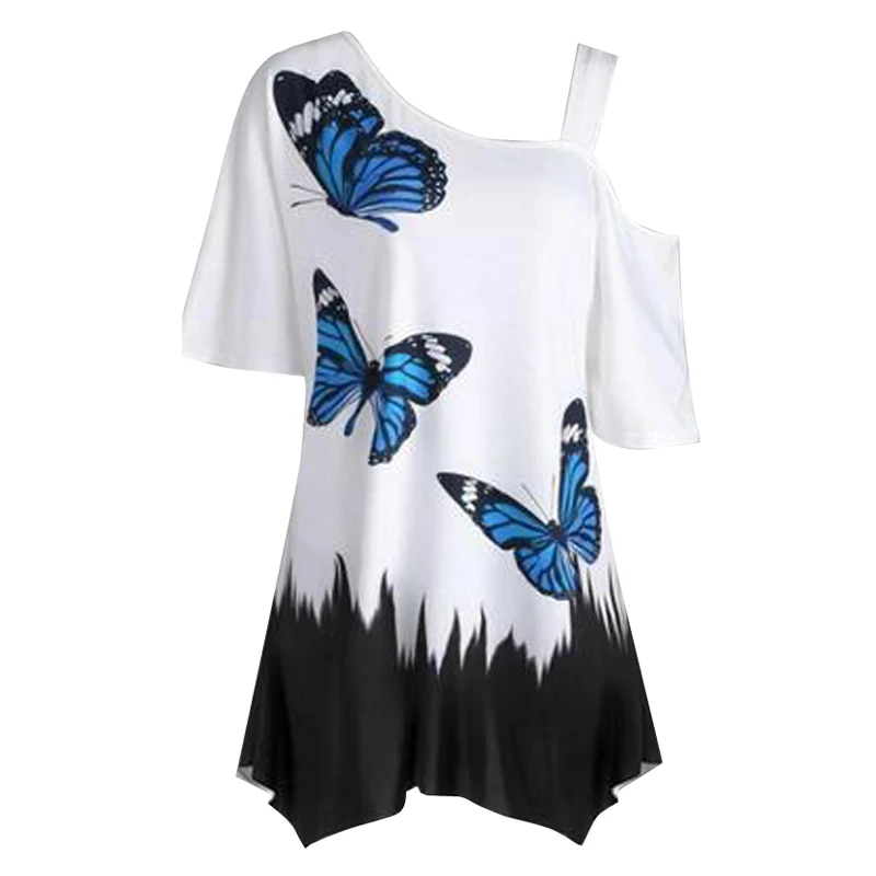 ENXI Summer White Maternity T Shirt Fashion Maternity Tops For Pregnant Women Nursing Tops Sexy Women Clothes Butterfly Animal
